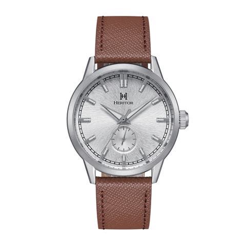 Argento Leather-Band Watch