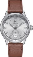 Heritor Automatic Argento Leather-Band Watch