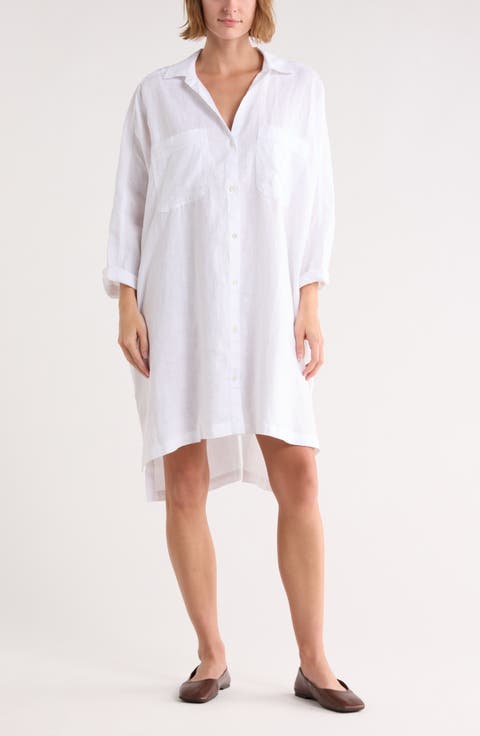 Long Sleeve Linen Shirtdress