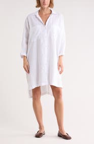 James Perse Long Sleeve Linen Shirtdress