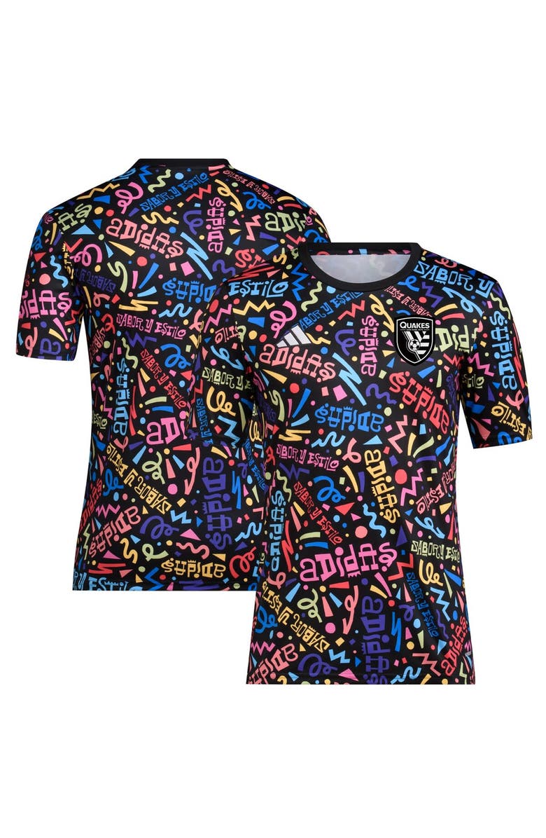 adidas Men's adidas Black San Jose Earthquakes 2023 Hispanic Heritage Pre-Match Top, Main, color, Black