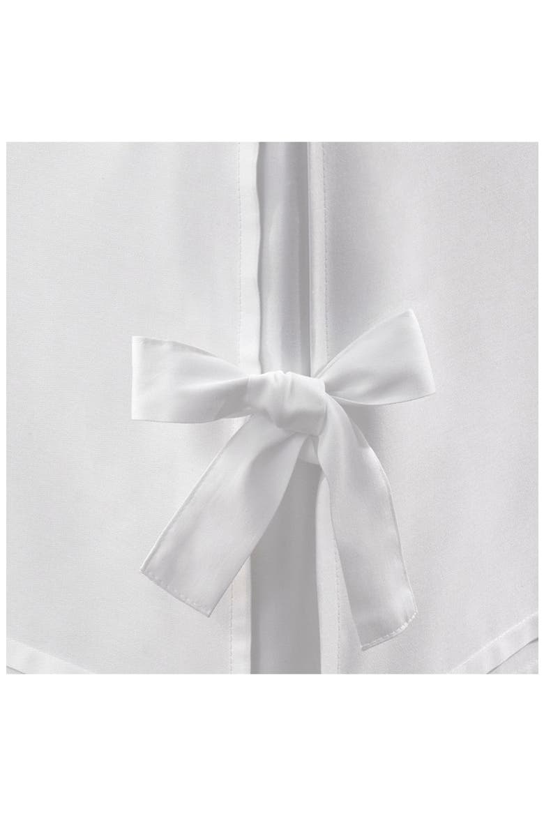 La Classics Ticking Stripe Blue 1-Piece King Bedskirt, Alternate, color, WHITE