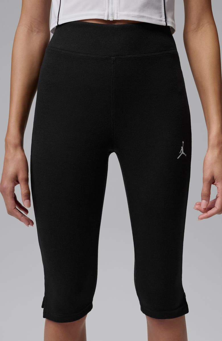 Jordan Ribbed High Waist Capri Leggings, Alternate, color,