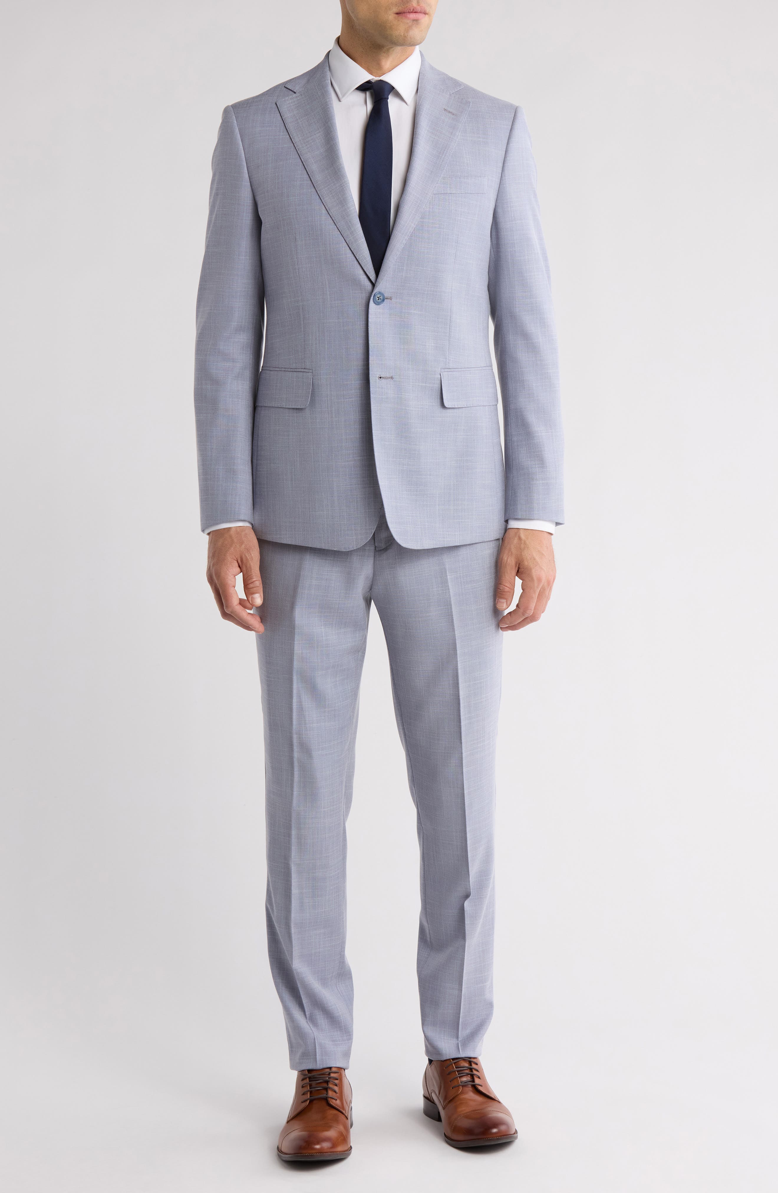 English Laundry Grey Two-Button Mélange Suit