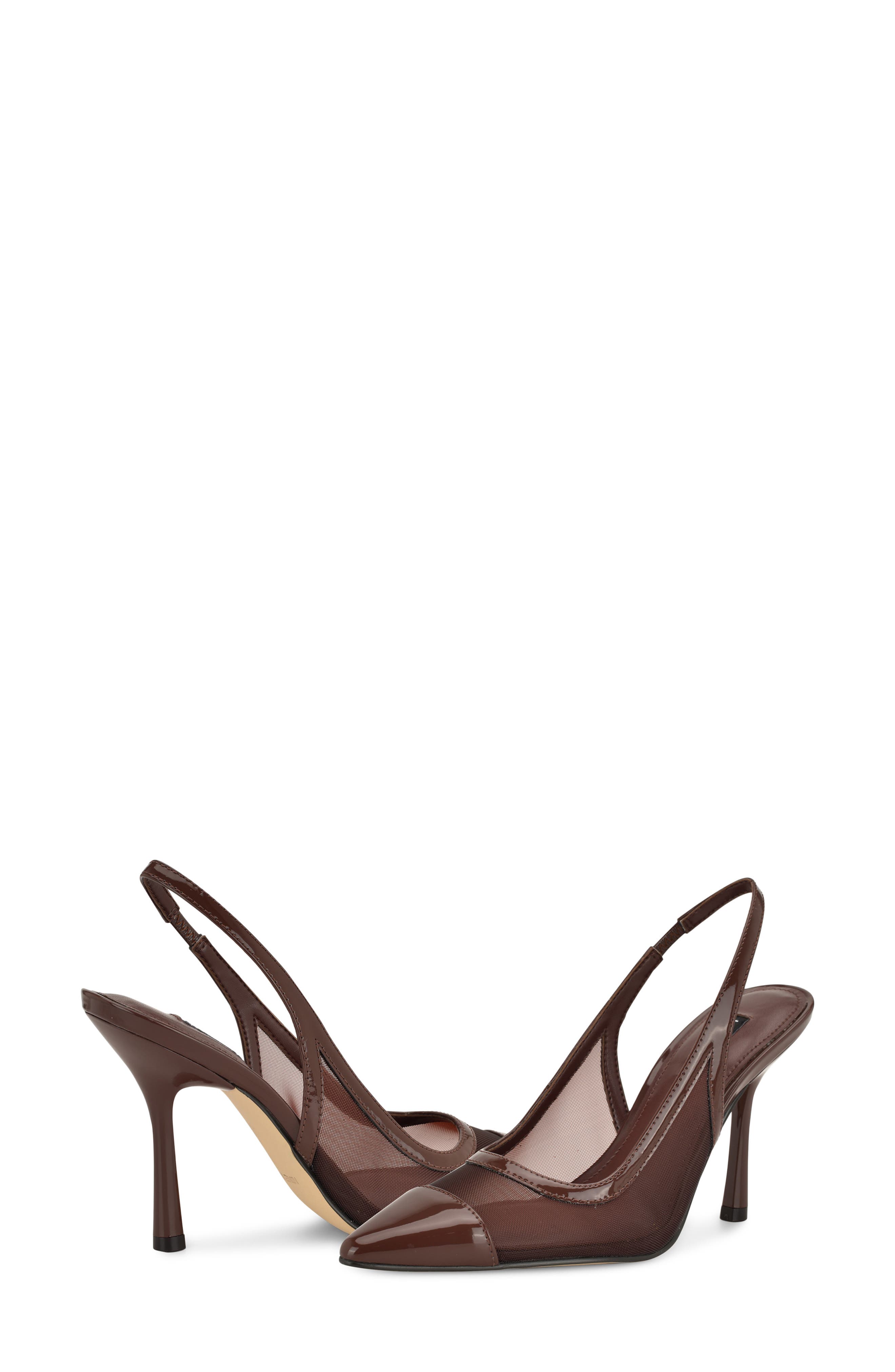 Jermain Slingback Pointed Toe Pump, Alternate, color, MEDIUM BROWN