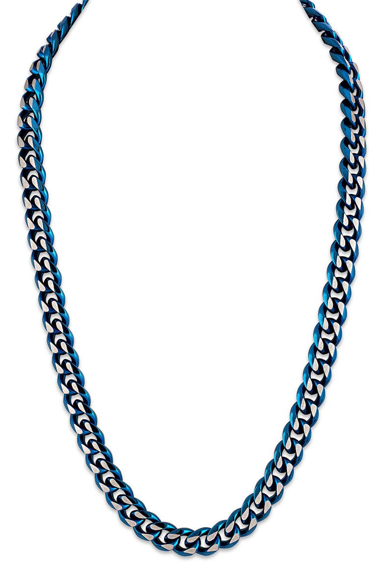 Esquire Men's Two-Tone Curb Chain Necklace, Main, color, 
