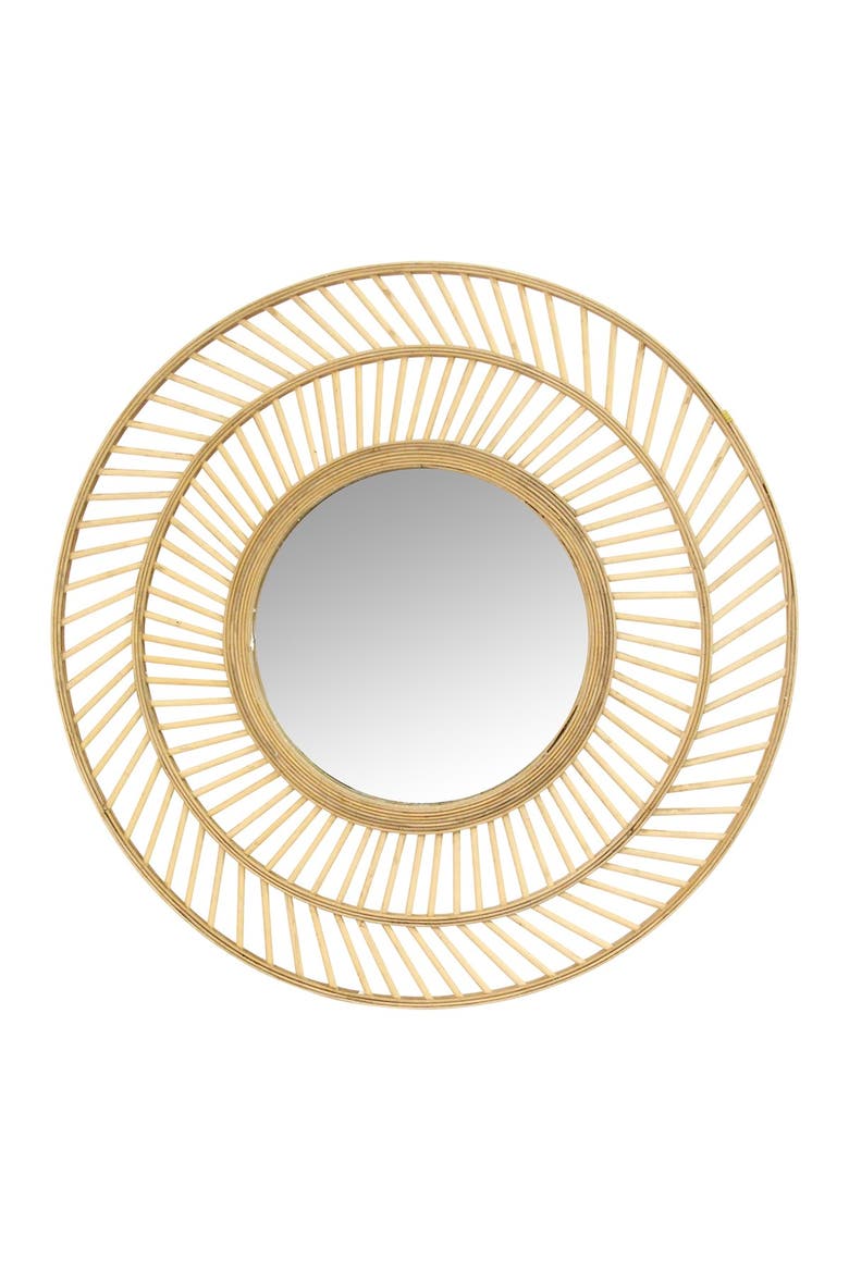 31.50" Kristen Rattan Wall Mirror, Main, color, NATURAL