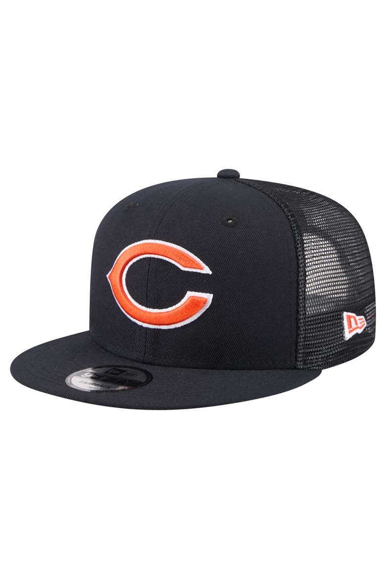 Men's New Era  Navy Chicago Bears Core Team 9FIFTY Trucker Snapback Hat, Main, color, Navy