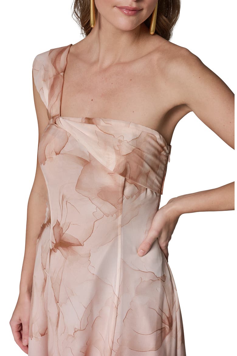 Floral Print Asymmetric Gown, Alternate, color, UMBRIA MUL