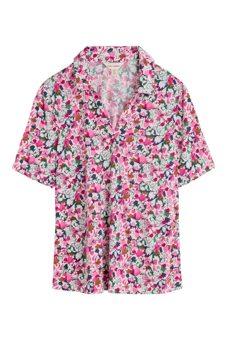 Misty Sky Organic Cotton Blend Shirt, Alternate, color, BLOSSOM SKETCH CHALK