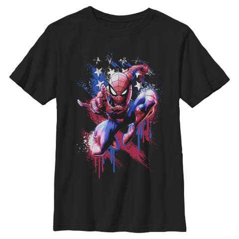 Boy's Marvel Spider-Man American Pose  Graphic T-Shirt