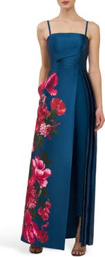 Kay Unger Floral Maxi Jumpsuit