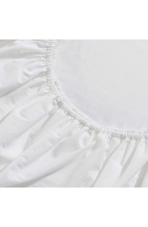 Calvin Klein 200 Thread Count Cotton Percale Twin Sheet Set In White