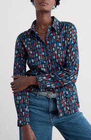 Seasalt Cornwall Larissa Printed Organic Cotton Button-Up Shirt