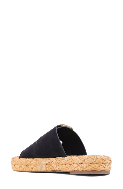 Shushop Billie Jute Slide Sandal In Black