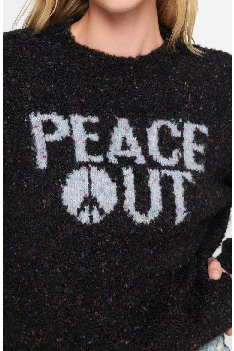 Beatrice Peace Out Alpaca & Wool Blend Sweater, Alternate, color, BLACK MULTI
