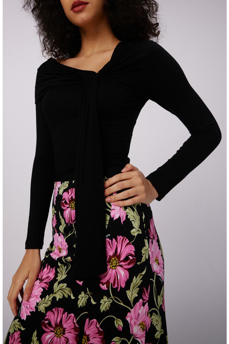 Twila Asymmetric Top, Alternate, color, BLACK