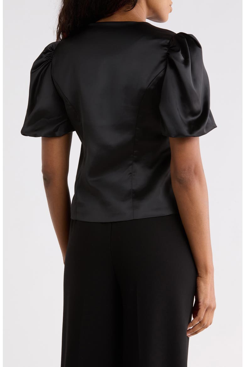 Puff Sleeve Crop Jacket, Alternate, color, BLACK