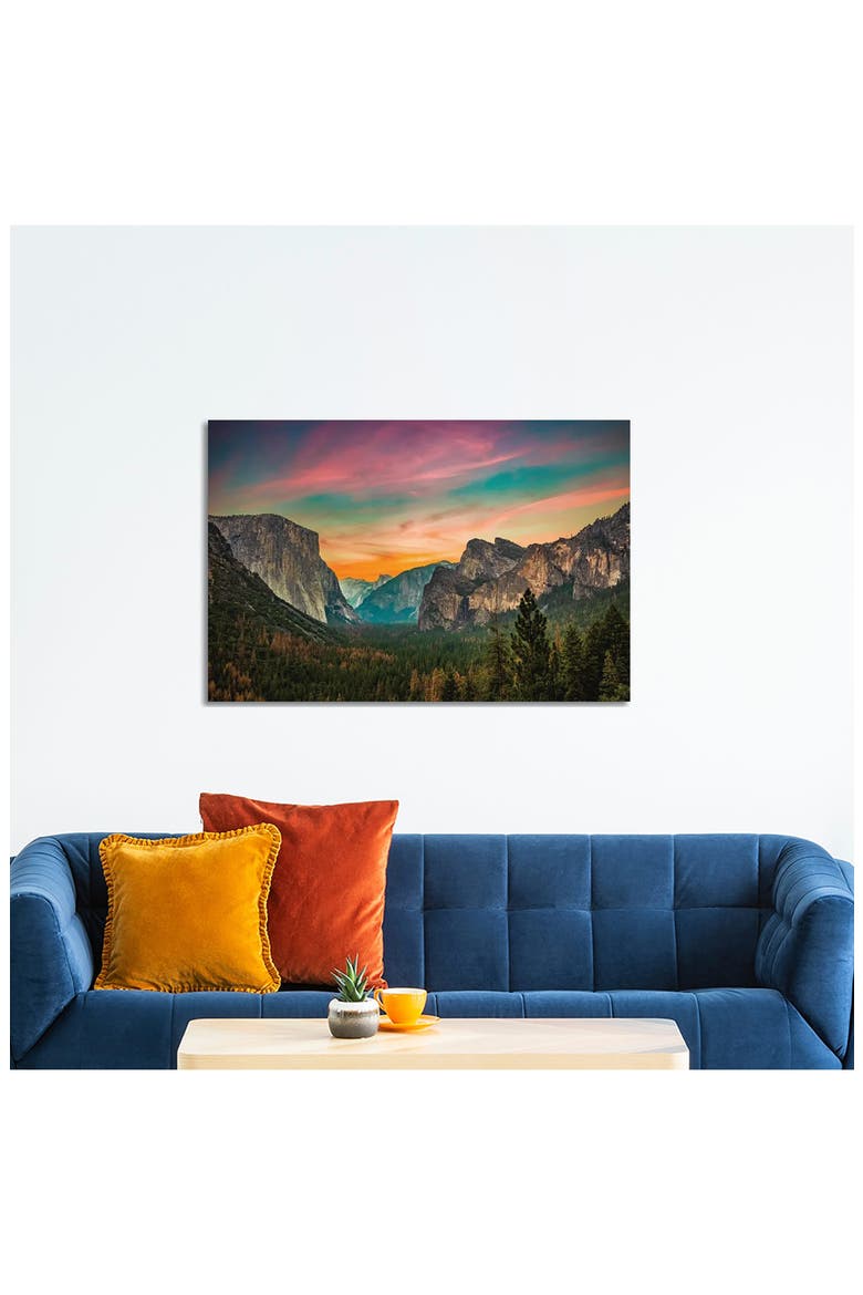 California Yosemite Valley Tunnel View Sunset by Alex G Perez Canvas Wall Art, Alternate, color, MULTI