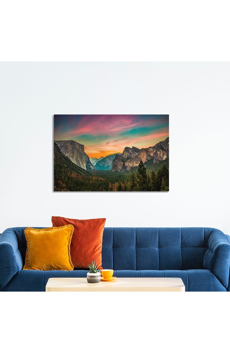 iCanvas California Yosemite Valley Tunnel View Sunset by Alex G Perez Canvas Wall Art, Alternate, color, Multi