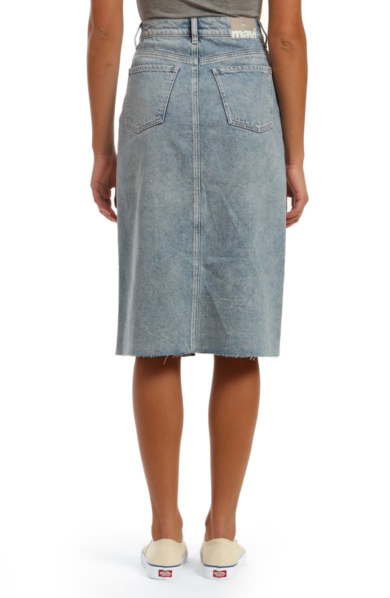 Mavi Jeans Mavi Megan Nonstretch Raw Hem Denim Skirt, Alternate, color,