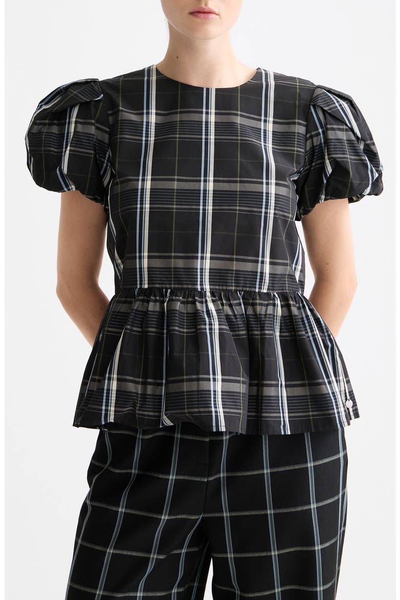 Check Taffeta Top, Main, color, TAFFETA CHECK