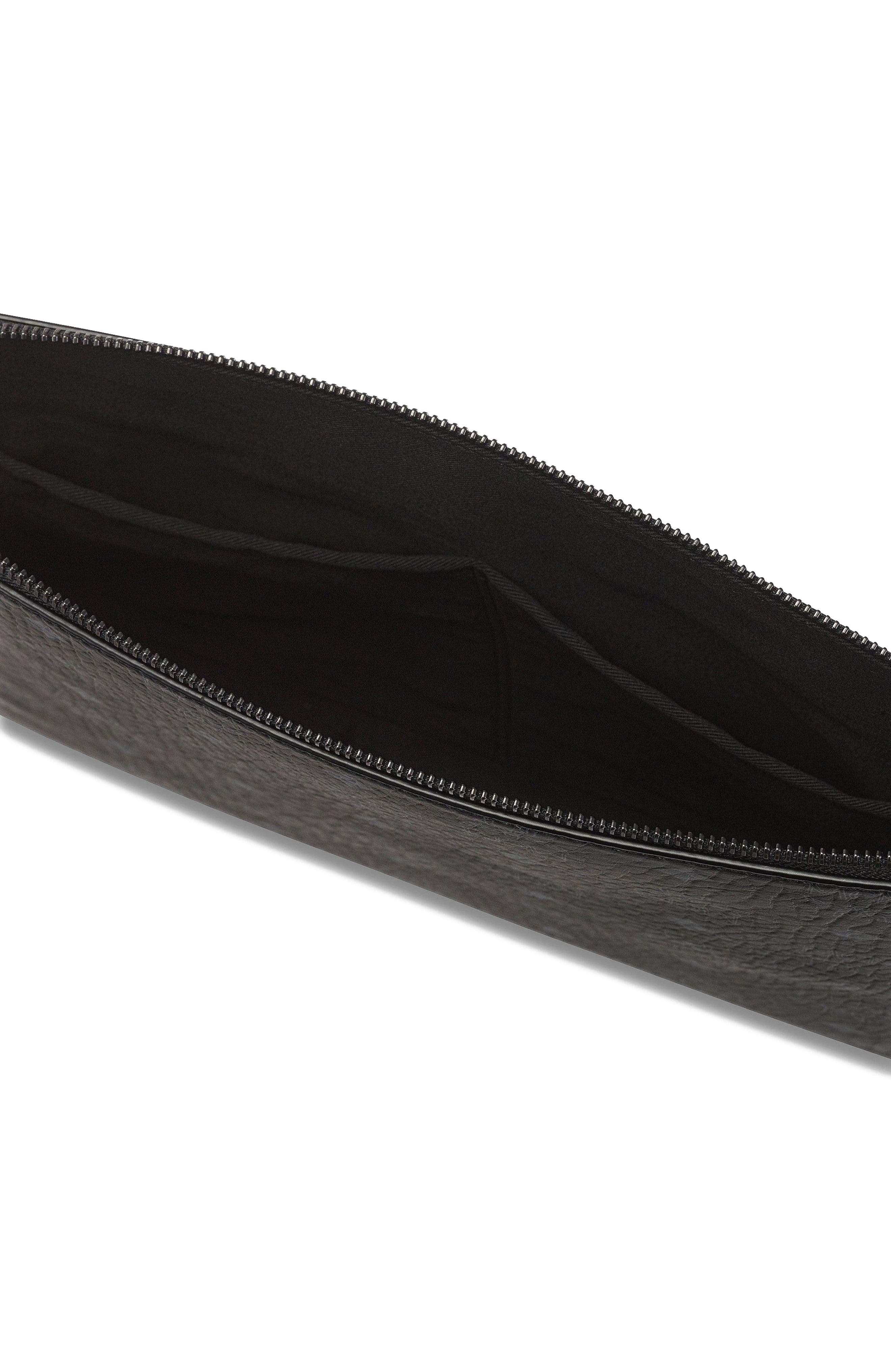 MCM Diamond Wristlet Pouch in Visetos, Alternate, color, Black