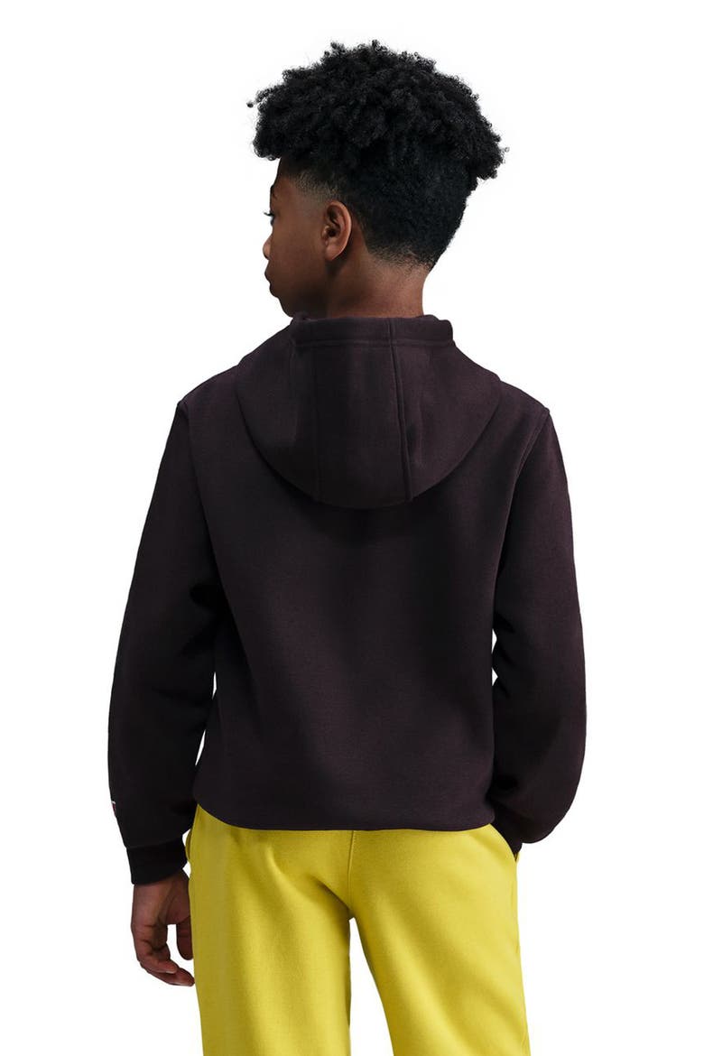 Kids' Club Fleece Hoodie, Alternate, color, BURGUNDY/ ASH