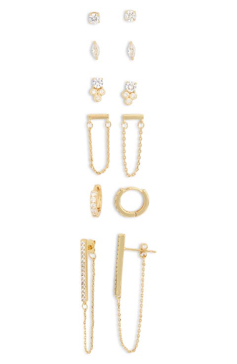 6 Pairs Assorted Earrings