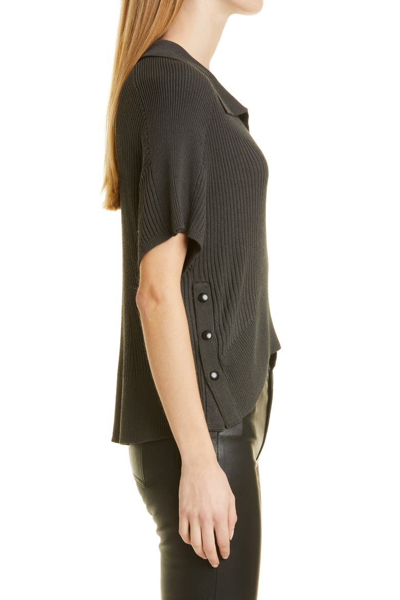 Rib Polo, Alternate, color, DARK GREY