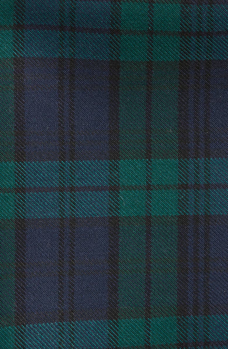 CLIFTON WILSON Tartan Green Plaid Wool Pocket Square, Alternate, color, Green
