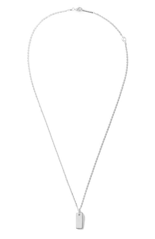 Lana Tag Link Pendant In Metallic