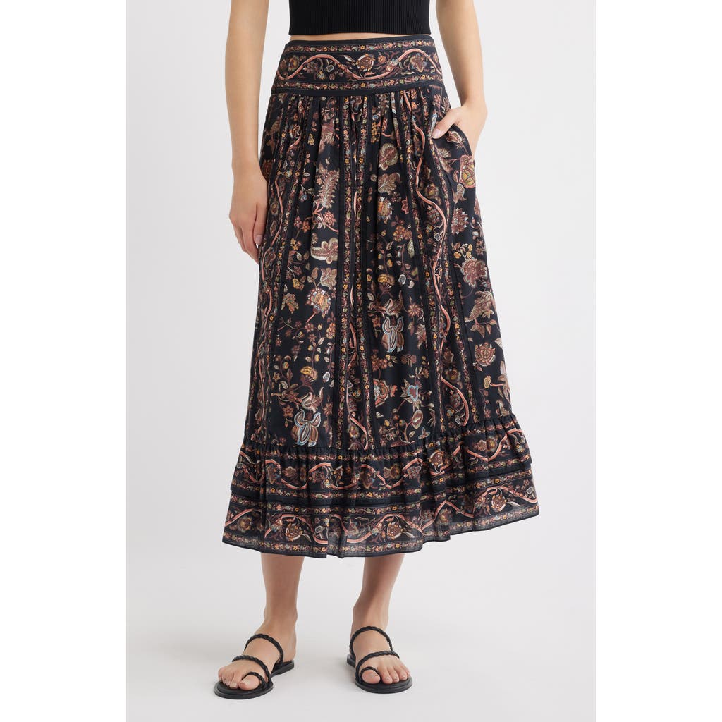 Cleobella Morgan Midi Skirt In Bois Print