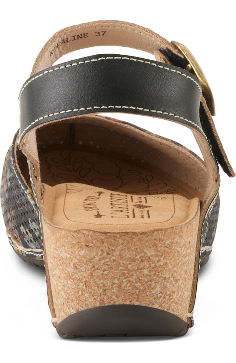 L'Artiste by Spring Step Koraline Ankle Strap Clog, Alternate, color, Black Multi