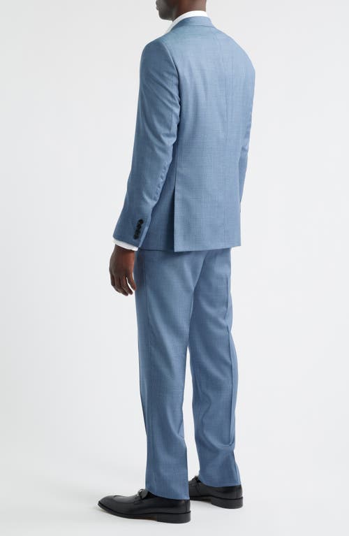 Heritage Gold Textured Light Blue Wool Suit