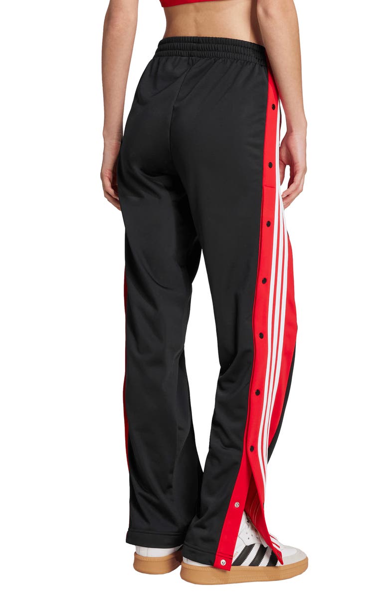 adidas Adibreak Recycled Polyester Track Pants, Alternate, color, Black/ Better Scarlet