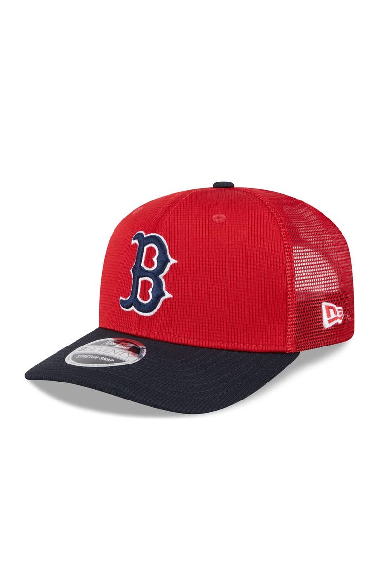 New Era Men's New Era  Red/Navy Boston Red Sox 2025 Batting Practice 9SEVENTY Stretch-Snap Trucker Hat, Main, color, 