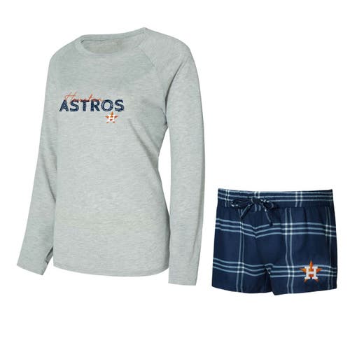 Concepts Sport Houston Astros Petition Long Sleeve Top And Short Set