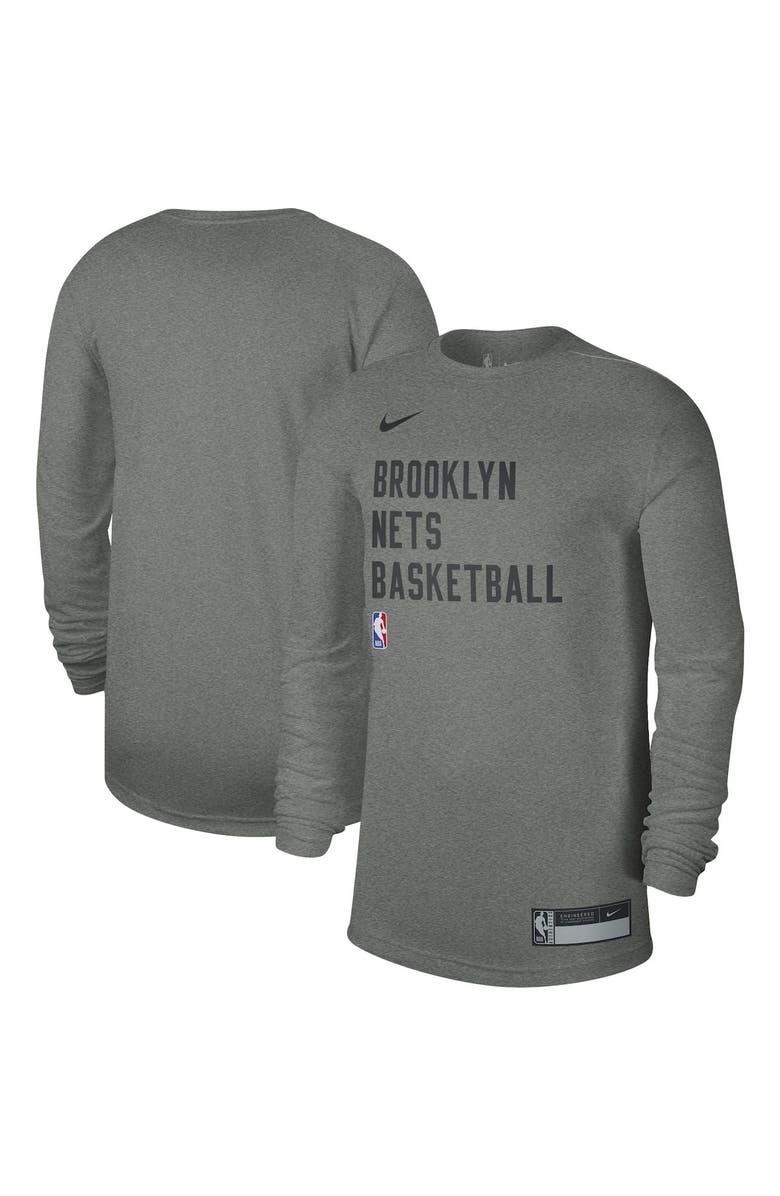 Nike Unisex Nike Heather Gray Brooklyn Nets 2023/24 Legend On-Court Practice Long Sleeve T-Shirt, Main, color, Heather Gray