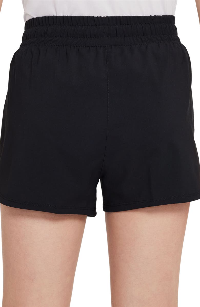 Nike Kids' Dri-FIT One Training Shorts, Alternate, color, 010 Black/White