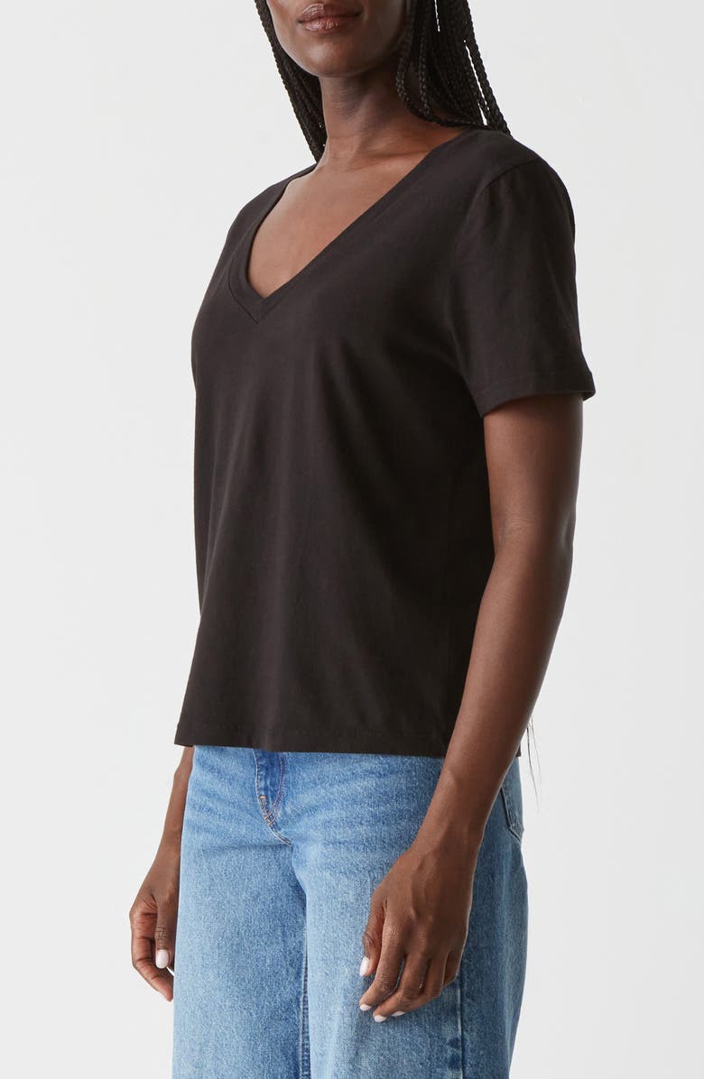 Michael Stars Daria Classic V-Neck T-Shirt, Alternate, color, Black