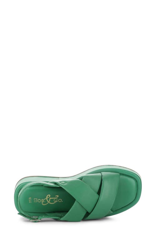 Bos. & Co. Blitz Slingback Platform Sandal In Emerald
