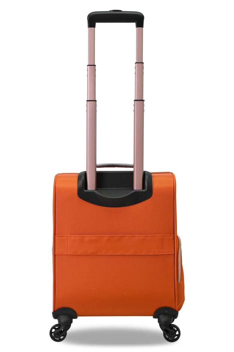 Abito 16-Inch Underseat Spinner Suitcase, Alternate, color, BURNT ORANGE