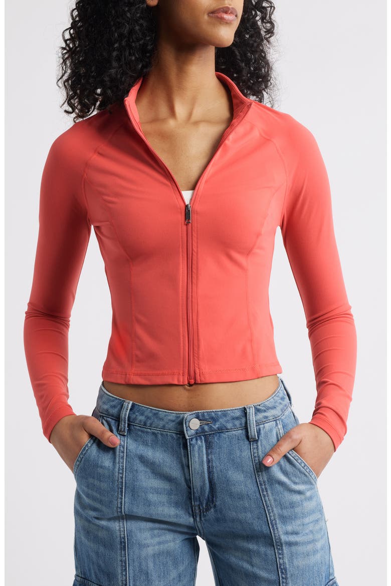 Bella Zip Up Jacket, Alternate, color, CARDINAL/ RED