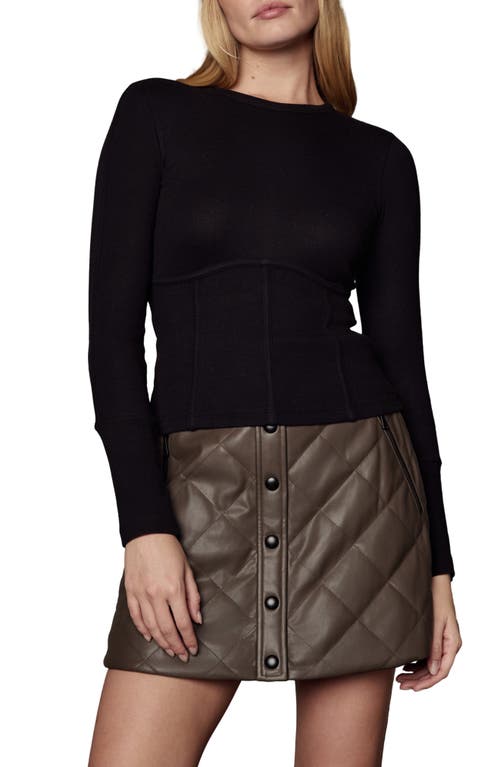 Alp N Rock Layne Seam Detail Crewneck Sweater In Black