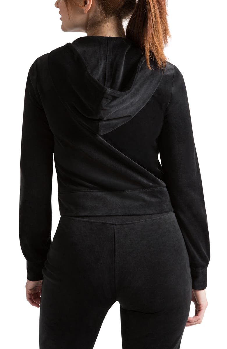 Juicy Couture Hit On Chest Velour Hoodie, Alternate, color,