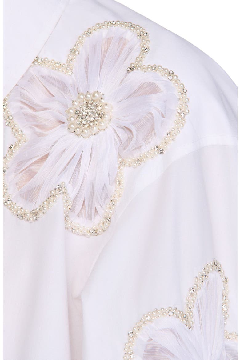 Embroidered shirt, Alternate, color, White / blue