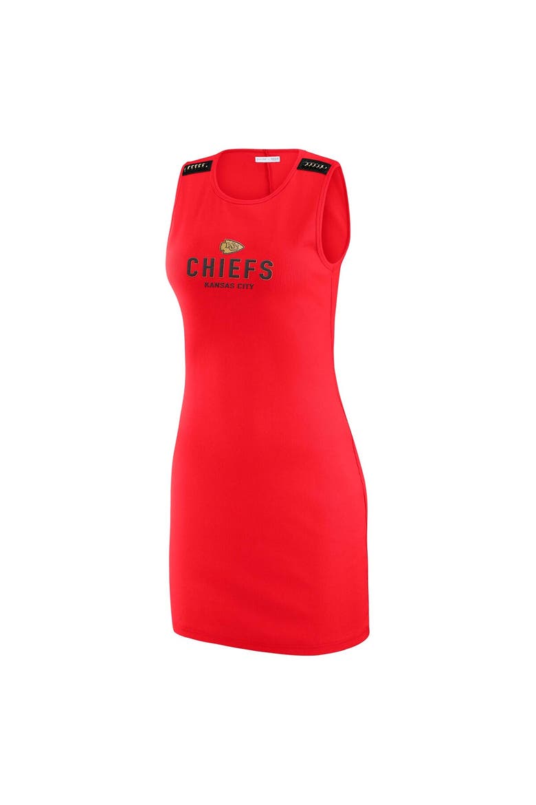 Women's WEAR by Erin Andrews x Gracie Hunt Red Kansas City Chiefs Ribbed Tank Dress, Alternate, color, Red