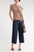 NORDSTROM RACK Short Sleeve Tie Detail Top