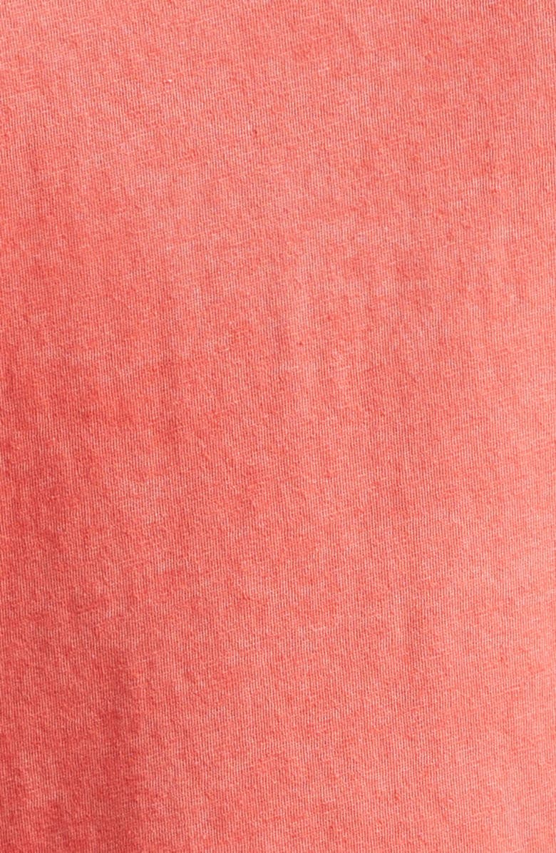 STOCKHOLM SURFBOARD CLUB Distressed Box Layered Organic Cotton Logo T-Shirt, Alternate, color, Signature Red